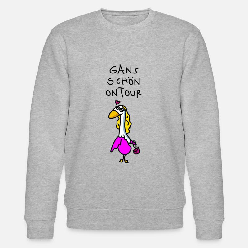 Frau Gans schön - Stanley/Stella Unisex Bio-Sweatshirt CHANGER  - Grau meliert