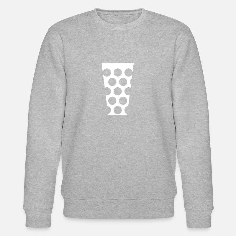 Dubbeglas weiß - Stanley/Stella Unisex Bio-Sweatshirt CHANGER - Grau meliert