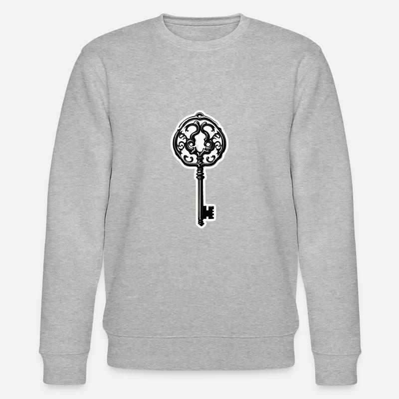 Key / Lock / Locked / Security - Stanley/Stella CHANGER Unisex Organic Sweatshirt - heather grey