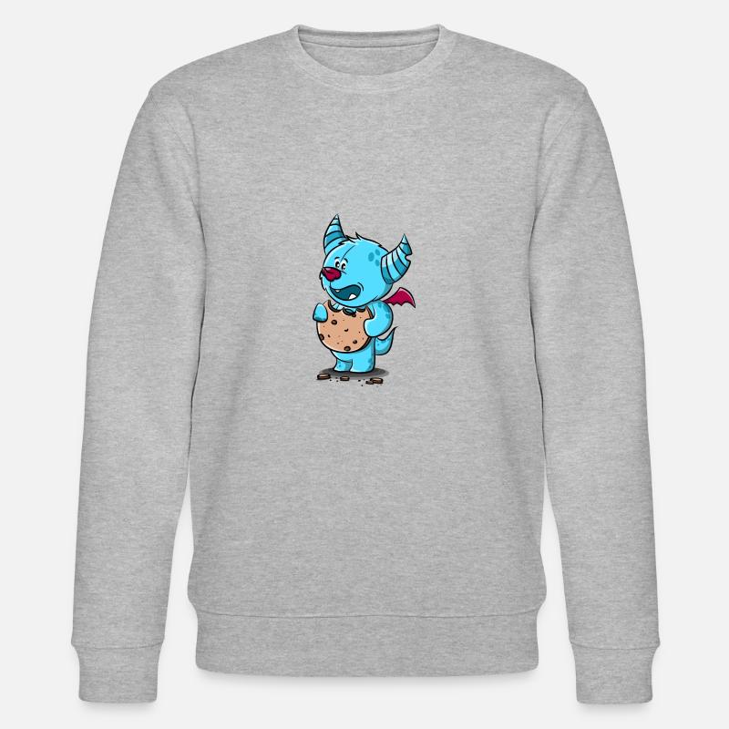 Des monstres avec des biscuits - Sweat bio CHANGER Stanley/Stella Unisexe - gris chiné