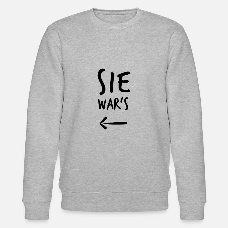Sie war's! // Pfeil links <-- - Stanley/Stella Unisex Bio-Sweatshirt CHANGER  - Grau meliert