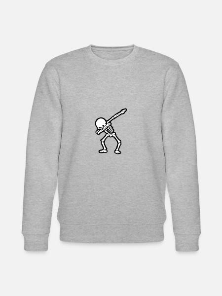 skull dabbing 02 - Stanley/Stella Unisex Bio-Sweatshirt CHANGER  - Grau meliert