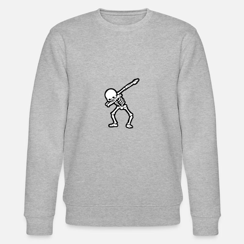 skull dabbing 02 - Stanley/Stella CHANGER Unisex Organic Sweatshirt - heather grey