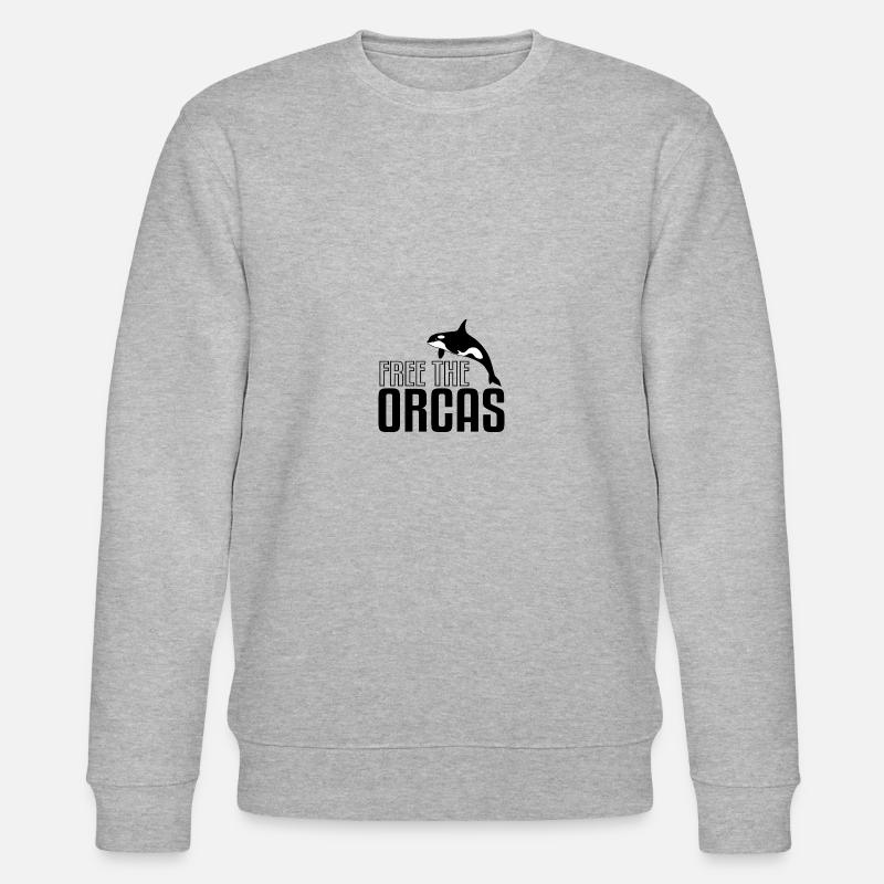Rettet die Orcas - Stanley/Stella Unisex Bio-Sweatshirt CHANGER  - Grau meliert