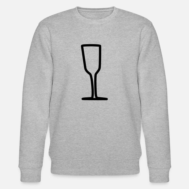 sektglas 1 - Stanley/Stella Unisex Bio-Sweatshirt CHANGER  - Grau meliert