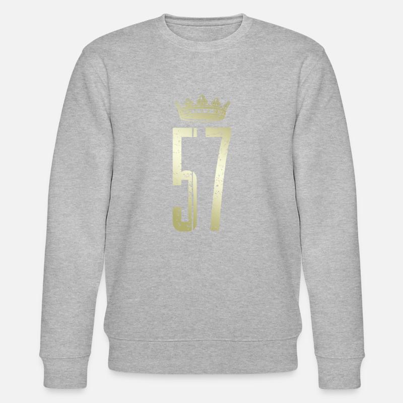 57 Nummer Krone - Stanley/Stella Unisex Bio-Sweatshirt CHANGER  - Grau meliert