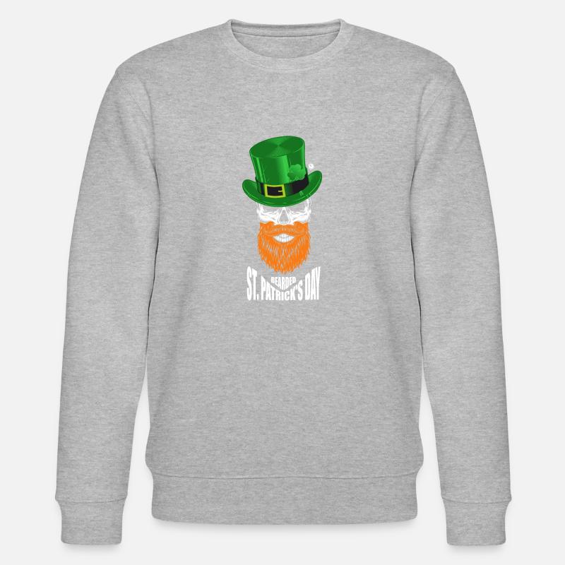 St. Patrick´s Day - Stanley/Stella Unisex Bio-Sweatshirt CHANGER  - Grau meliert