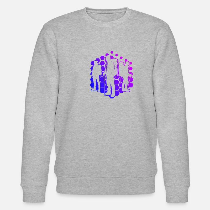 Bouldering Bouldern Klettern Climbing Kletterer - Stanley/Stella Unisex Bio-Sweatshirt CHANGER - Grau meliert