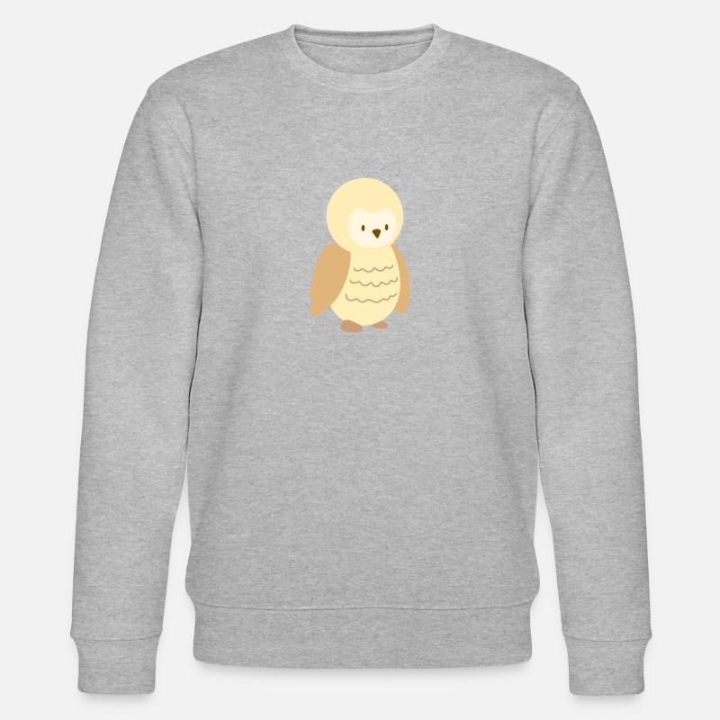 Kleine beige Eule - Stanley/Stella Unisex Bio-Sweatshirt CHANGER  - Grau meliert