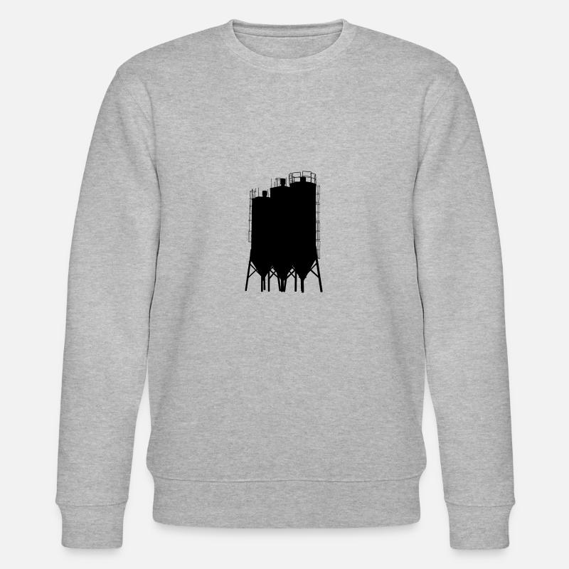 Silhouette silo noir - Sweat bio CHANGER Stanley/Stella Unisexe - gris chiné