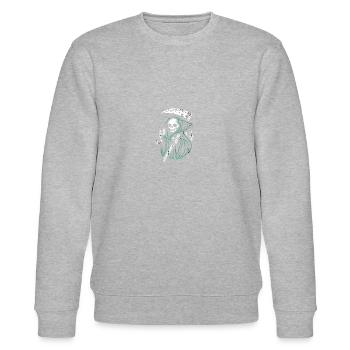 Sensenmann - Stanley/Stella Unisex Bio-Sweatshirt CHANGER  - Grau meliert - Vorne - Nik (191cm) & Marisol (170cm)