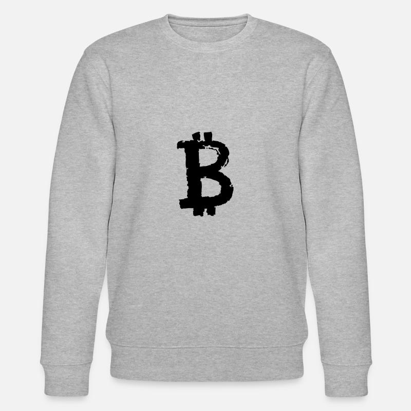 Broken Bitcoin - Stanley/Stella CHANGER Unisex Organic Sweatshirt - heather grey