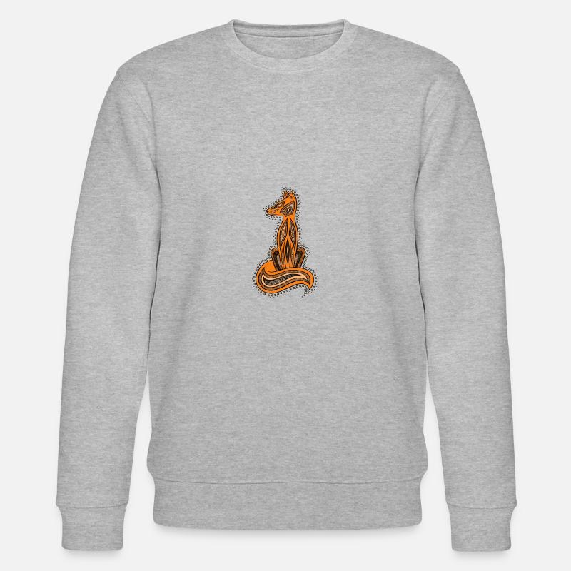 Mandala Fox colour - Stanley/Stella Unisex Bio-Sweatshirt CHANGER  - Grau meliert