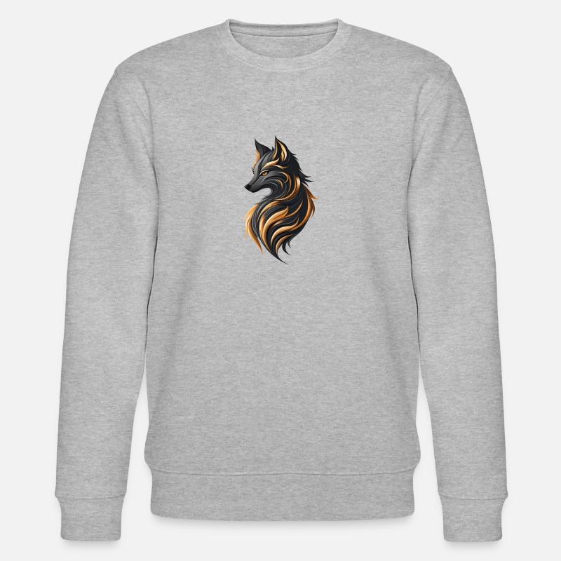 Fire Fox - Stanley/Stella Unisex Bio-Sweatshirt CHANGER  - Grau meliert