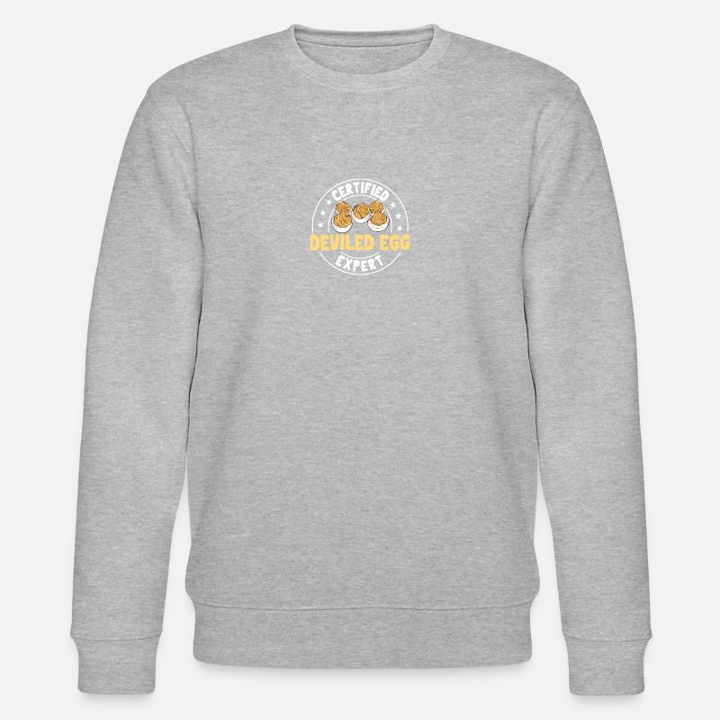 Gefüllte Eier Deviled Eggs - Stanley/Stella Unisex Bio-Sweatshirt CHANGER  - Grau meliert