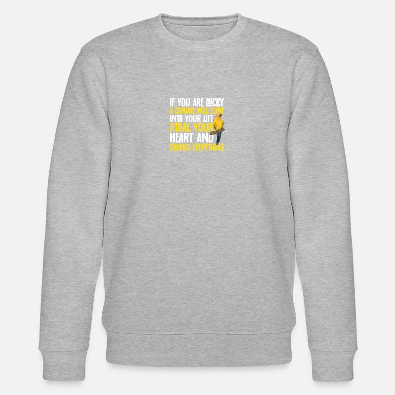 Sonnensittich Papagei Sittich Vogel - Stanley/Stella Unisex Bio-Sweatshirt CHANGER  - Grau meliert