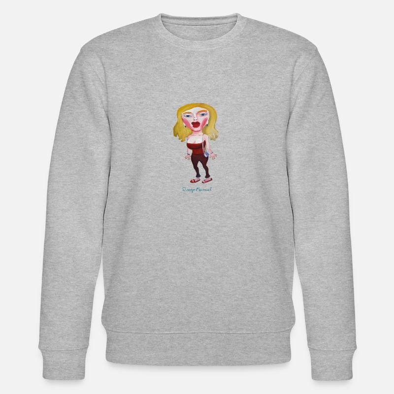 Blondes Mädchen - Stanley/Stella Unisex Bio-Sweatshirt CHANGER  - Grau meliert