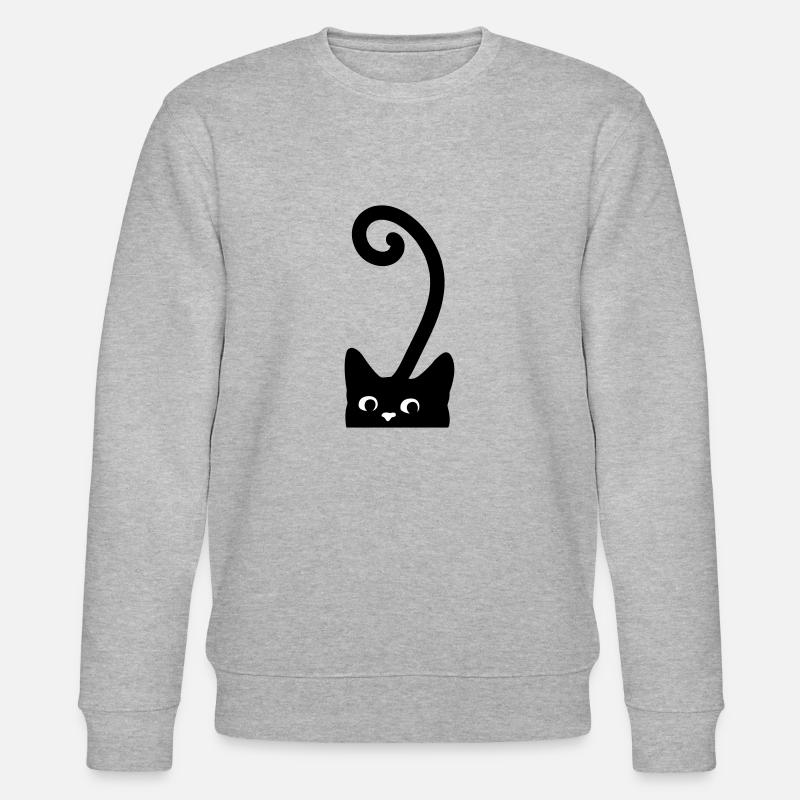 Curious Cat - Stanley/Stella Unisex Bio-Sweatshirt CHANGER  - Grau meliert
