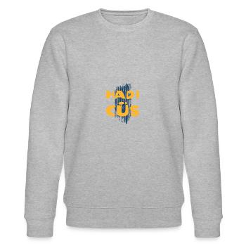 Türkei Türkisch Hadi Cüs Geschenk - Stanley/Stella Unisex Bio-Sweatshirt CHANGER  - Grau meliert - Vorne - Nik (191cm) & Marisol (170cm)