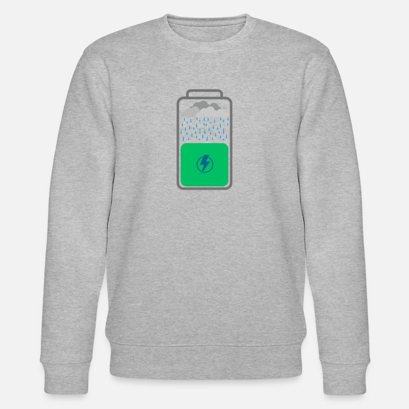 Akku aufladen - Stanley/Stella Unisex Bio-Sweatshirt CHANGER - Grau meliert