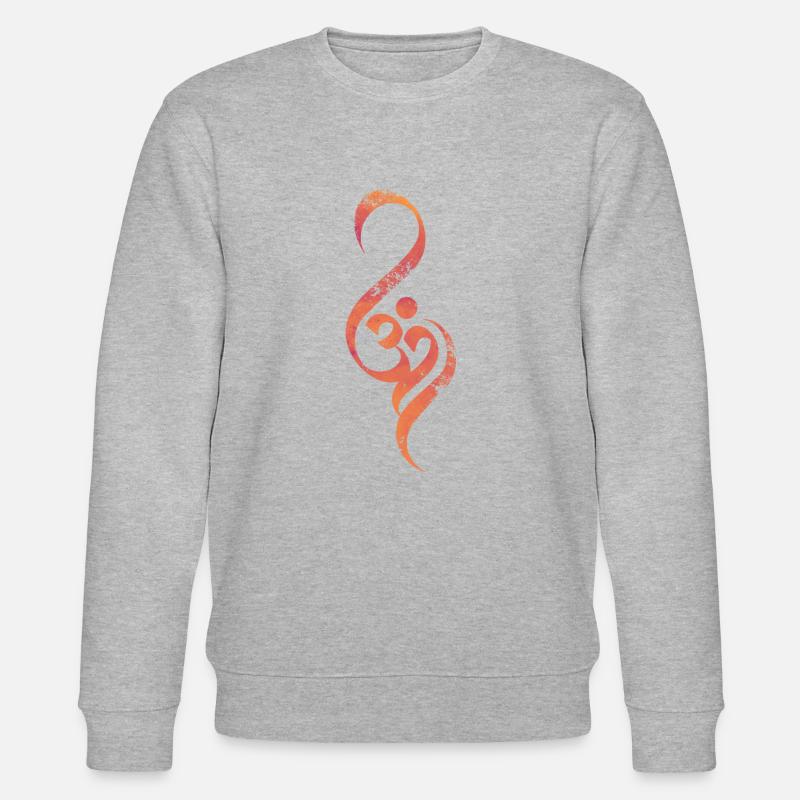 Om Yoga Kunst - Stanley/Stella Unisex Bio-Sweatshirt CHANGER  - Grau meliert