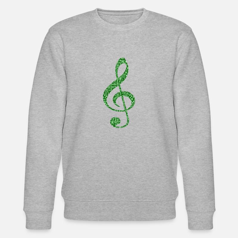Joyeux Noël en Musique Vert - Sweat bio CHANGER Stanley/Stella Unisexe - gris chiné