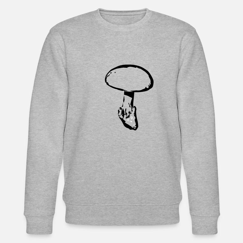 Champignon noir, cueillette de champignons - Sweat bio CHANGER Stanley/Stella Unisexe - gris chiné
