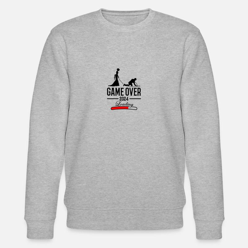 Hochzeit Loading 2024 Game Over - Stanley/Stella Unisex Bio-Sweatshirt CHANGER - Grau meliert