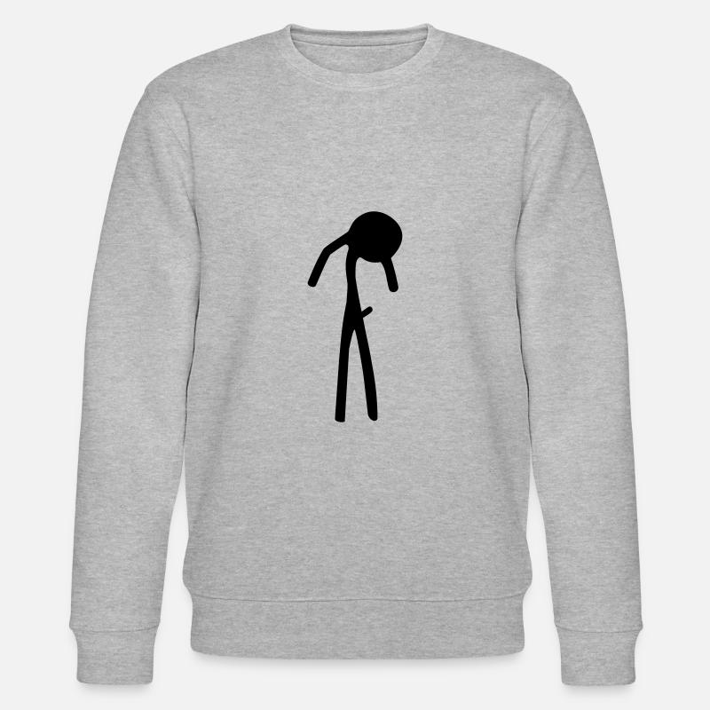 Stickman dick - Stanley/Stella Unisex Bio-Sweatshirt CHANGER  - Grau meliert
