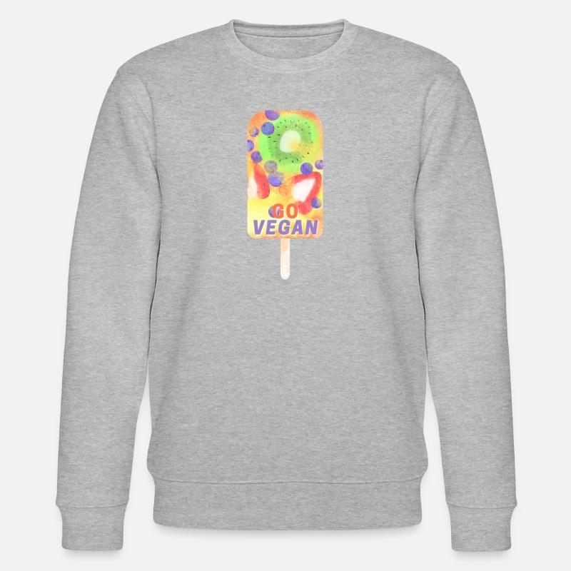 Go Vegan Eis - Stanley/Stella Unisex Bio-Sweatshirt CHANGER  - Grau meliert