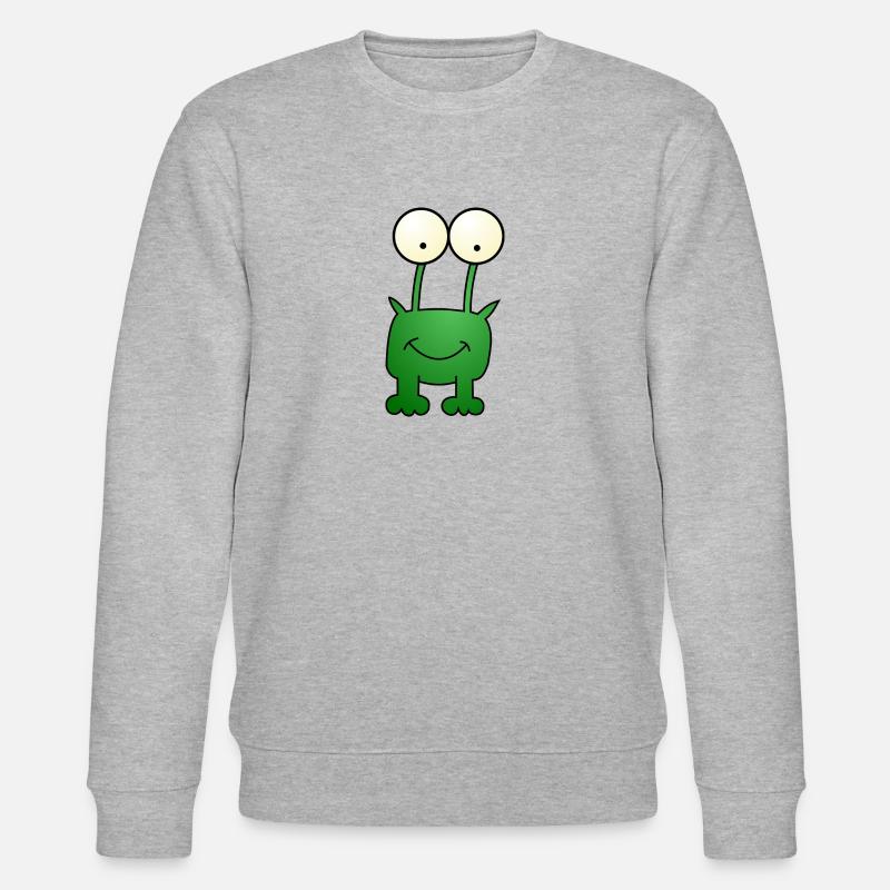 Frosch Comic - Stanley/Stella Unisex Bio-Sweatshirt CHANGER  - Grau meliert
