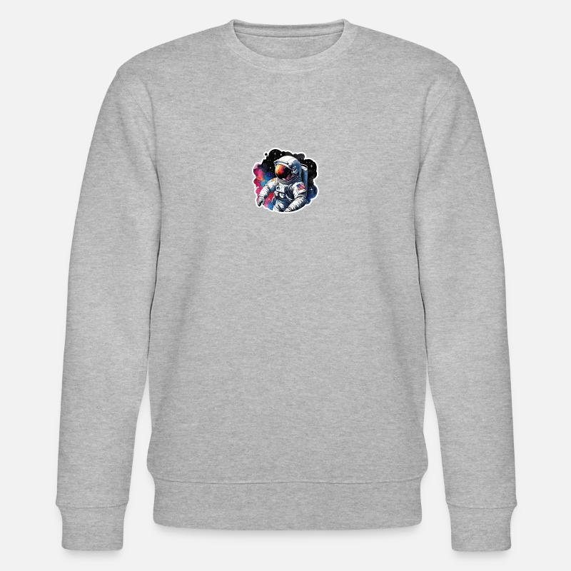 Astronaut Wasserfarben Aquarell - Stanley/Stella Unisex Bio-Sweatshirt CHANGER  - Grau meliert