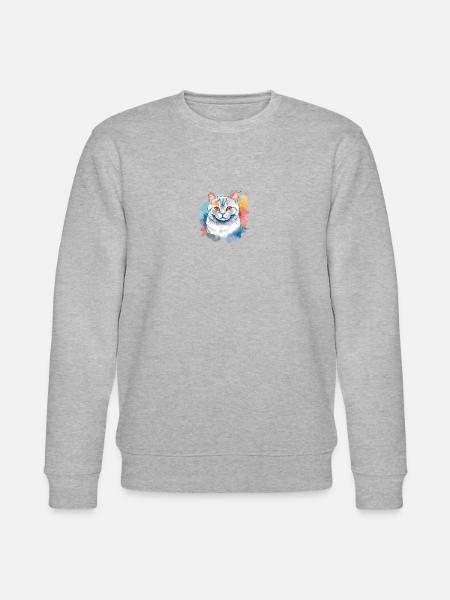 Britisch Kurzhaar Aquarell - Stanley/Stella Unisex Bio-Sweatshirt CHANGER  - Grau meliert