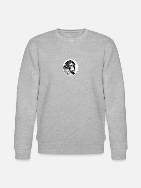 Affe Wasserfarben - Stanley/Stella Unisex Bio-Sweatshirt CHANGER  - Grau meliert