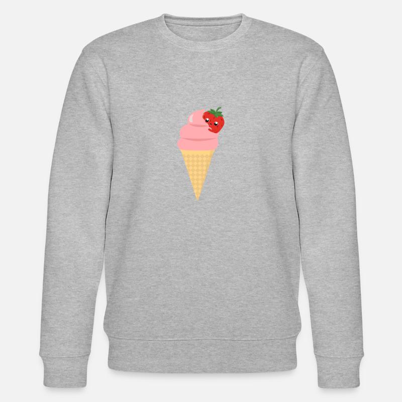 eis mit erdbeere - Stanley/Stella Unisex Bio-Sweatshirt CHANGER  - Grau meliert