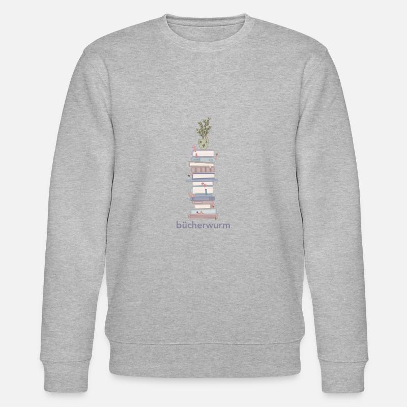 Bücherwurm - Stanley/Stella Unisex Bio-Sweatshirt CHANGER  - Grau meliert