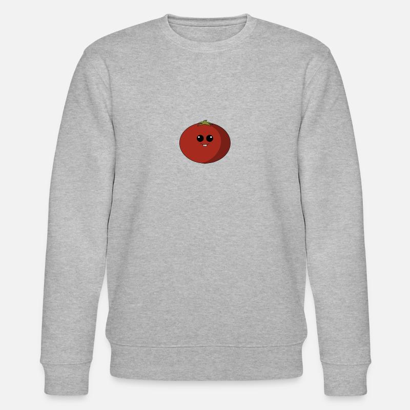 Tomate mit Gesicht - Stanley/Stella Unisex Bio-Sweatshirt CHANGER  - Grau meliert