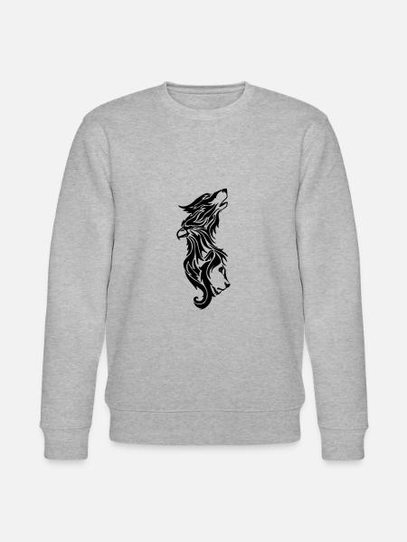 wolf, eagle and lion - Stanley/Stella CHANGER Unisex Organic Sweatshirt - heather grey