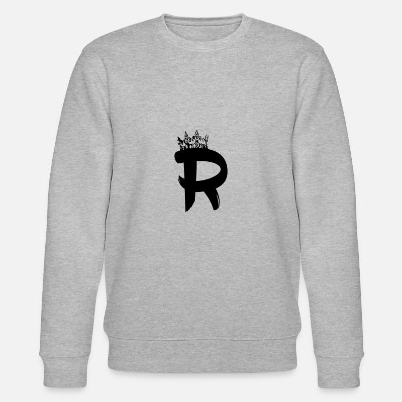 buchstabe R Krone - Stanley/Stella Unisex Bio-Sweatshirt CHANGER  - Grau meliert