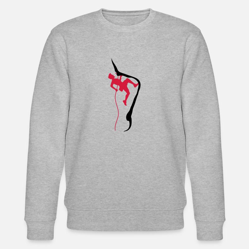 Klettern seil bergsteiger - Stanley/Stella Unisex Bio-Sweatshirt CHANGER  - Grau meliert