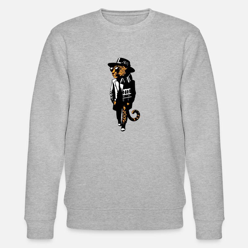 Leopard dandy - Stanley/Stella CHANGER Unisex Organic Sweatshirt - heather grey