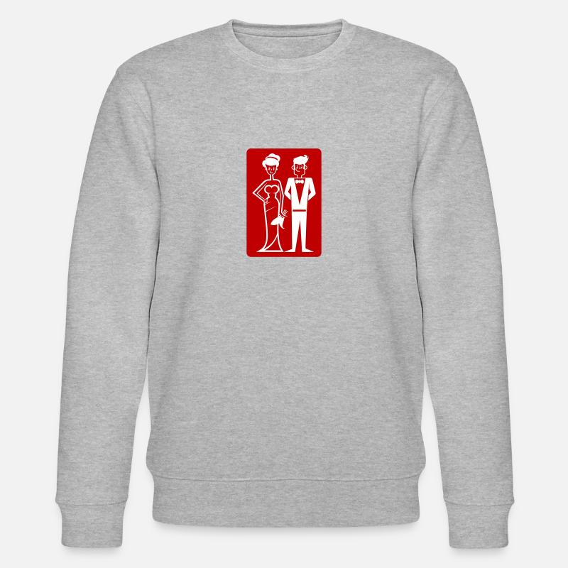 Icône de couple de mariage - Sweat bio CHANGER Stanley/Stella Unisexe - gris chiné