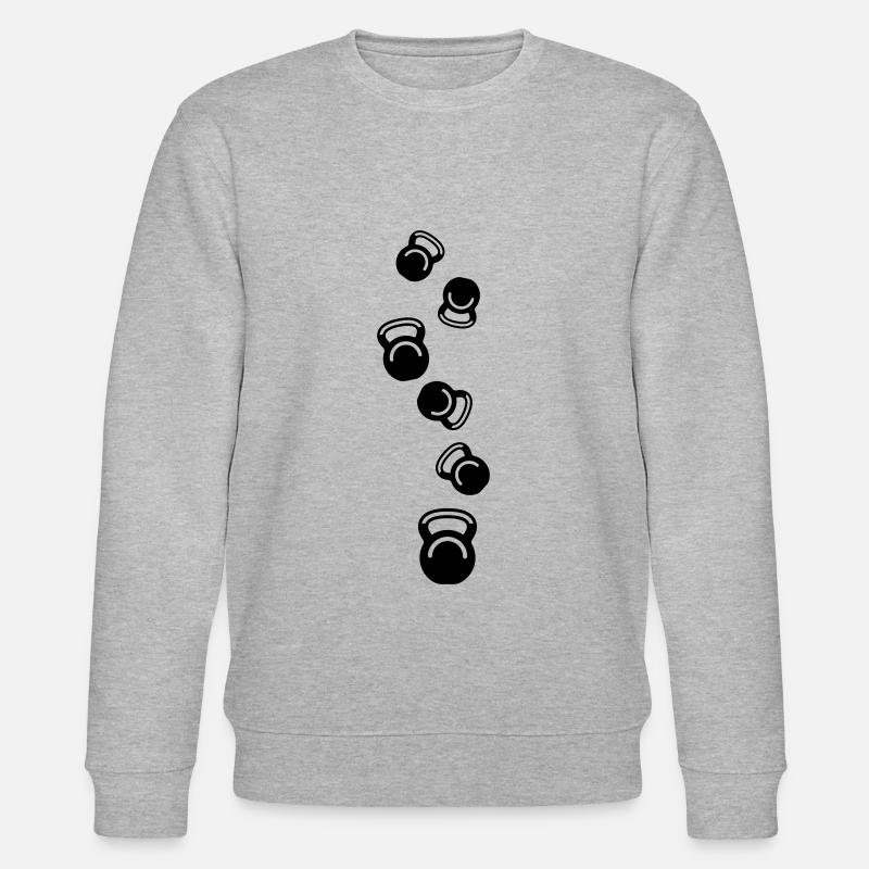 Hantel gewichte icon - Stanley/Stella Unisex Bio-Sweatshirt CHANGER  - Grau meliert
