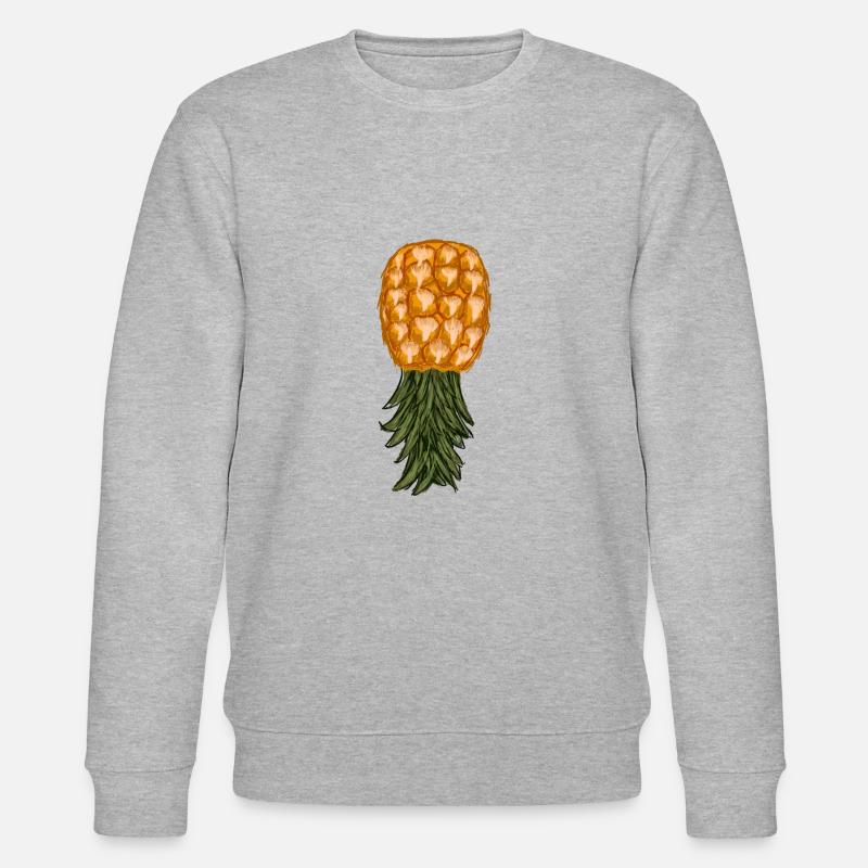 Pineapple upside down - Stanley/Stella CHANGER Unisex Organic Sweatshirt - heather grey