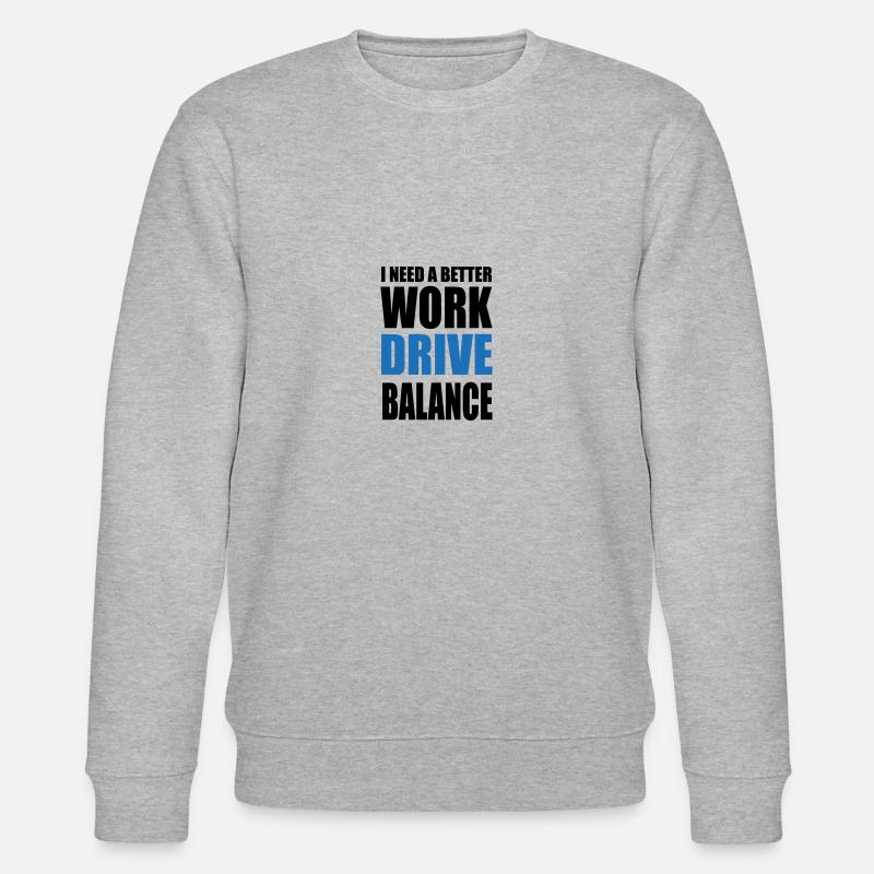Work Drive Balance - Stanley/Stella Unisex Bio-Sweatshirt CHANGER  - Grau meliert