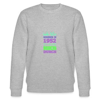 1952 - Stanley/Stella CHANGER Unisex Organic Sweatshirt - heather grey - Front - Nik (191cm) & Marisol (170cm)
