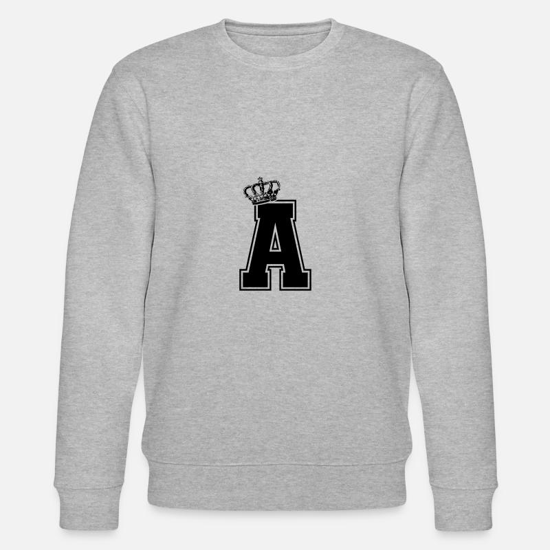 Buchstabe A King - Stanley/Stella Unisex Bio-Sweatshirt CHANGER  - Grau meliert