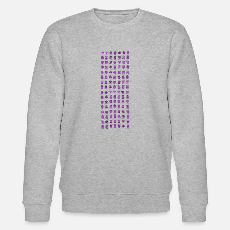 Robot Pattern Robot Pattern - Stanley/Stella CHANGER Unisex Organic Sweatshirt - heather grey