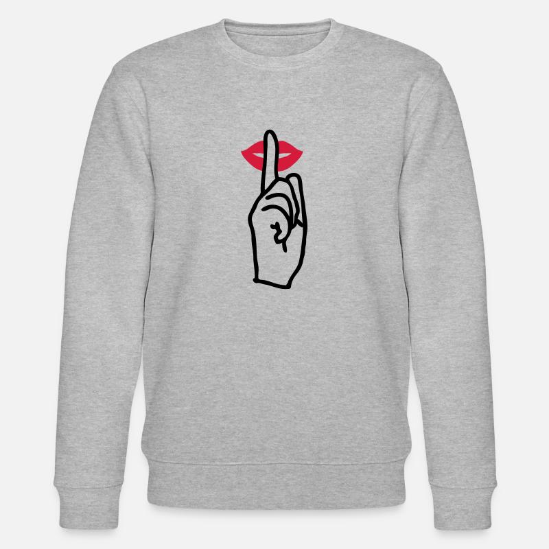 Bouche chut - Sweat bio CHANGER Stanley/Stella Unisexe - gris chiné