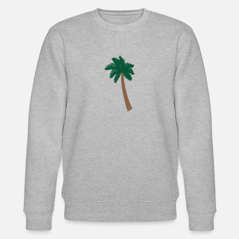 Palme Illustration - Stanley/Stella Unisex Bio-Sweatshirt CHANGER  - Grau meliert
